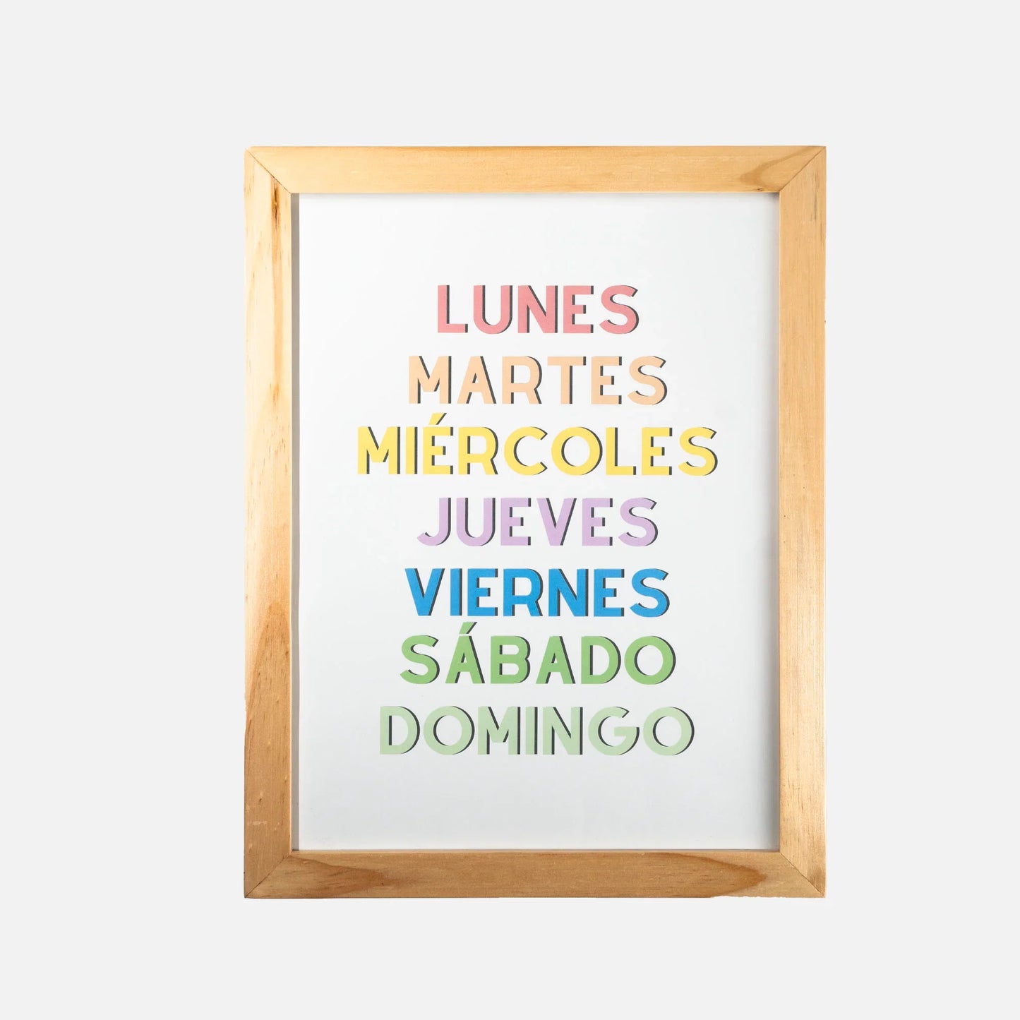 Cuadro Decora y Aprende DÍAS DE LA SEMANA - Manabu