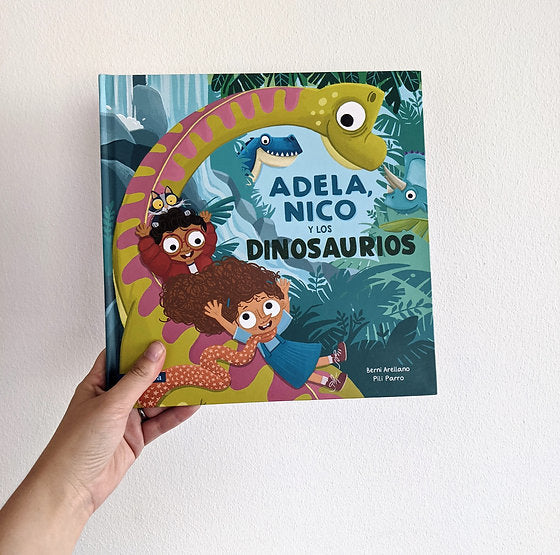 Adela, Nico y los dinosaurios (dinosaurios, exploración, curiosidad).