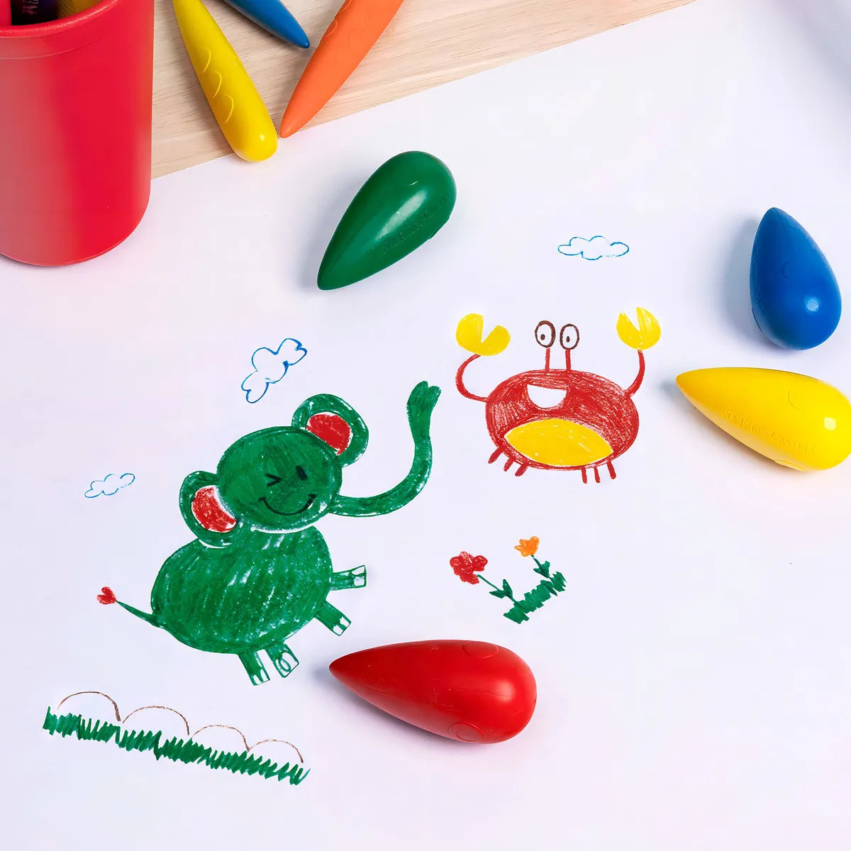 Crayones Ergonómicos - Gota - x4 Unid