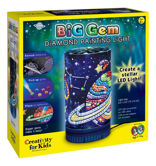 Diamantes Big Gem Diamond Painting Light Creativity For Kids - Manabu