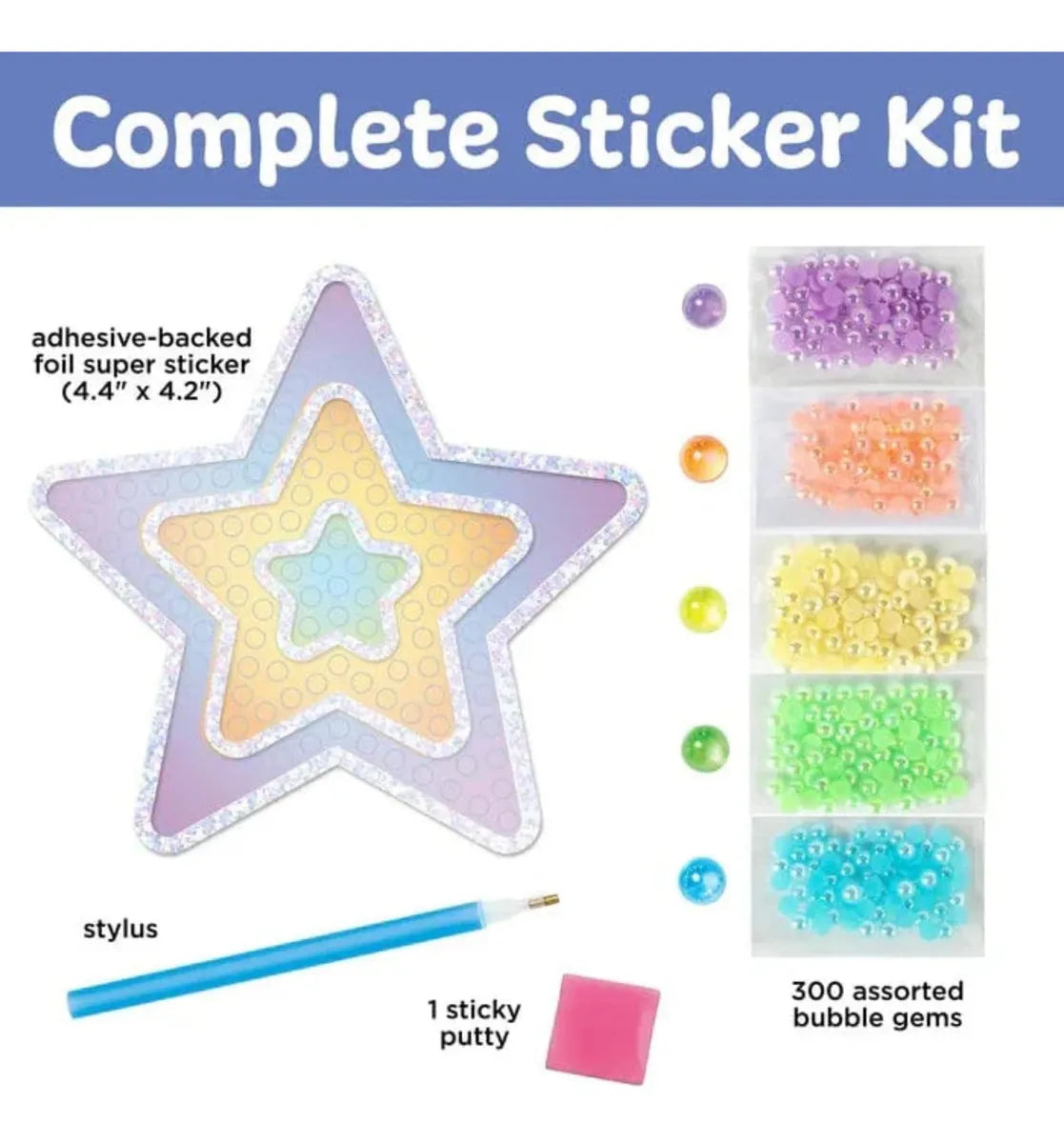 Super Sticker Bubble Gems™ - Estrella