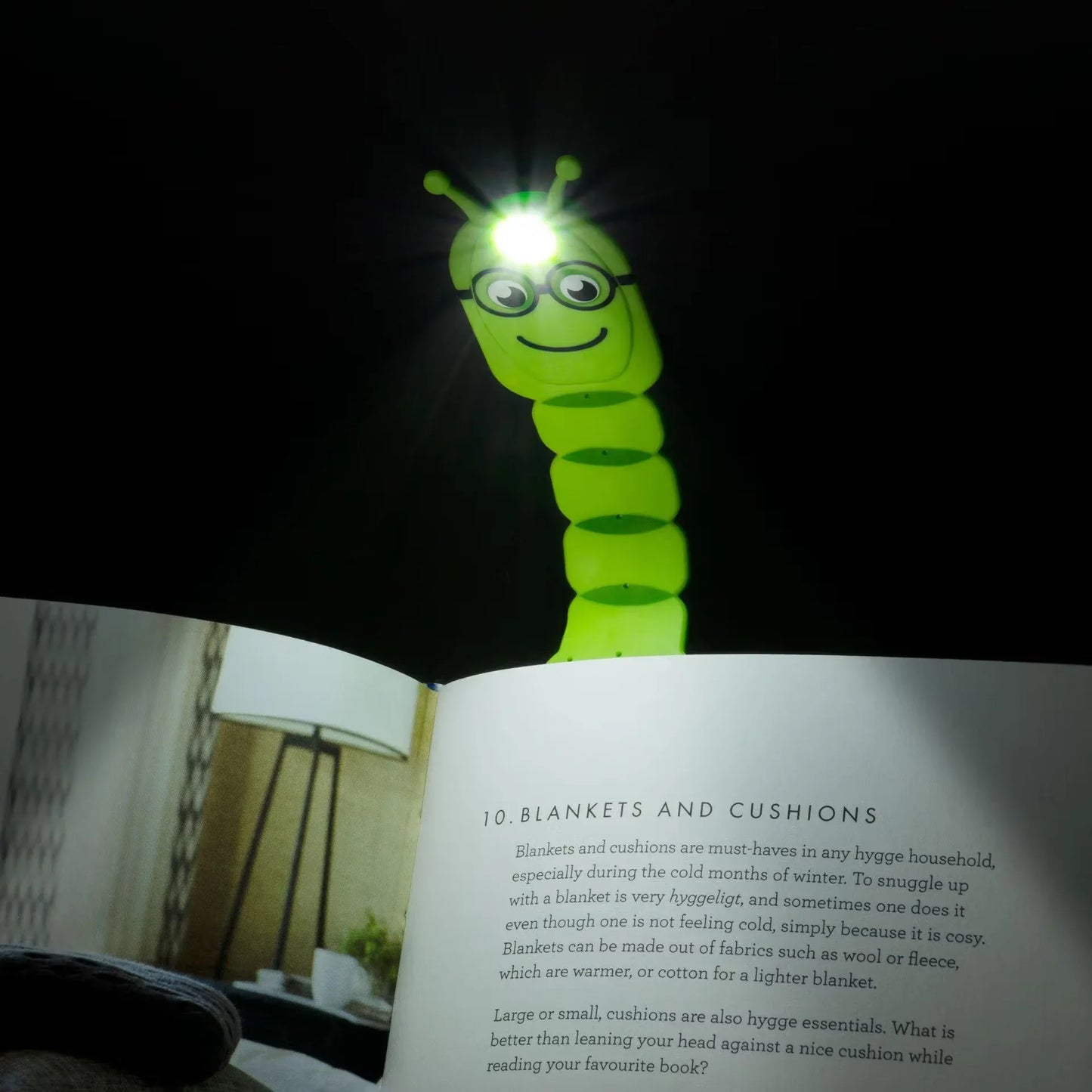Lámpara Flexiligth de lectura - Oruga Verde - Manabu