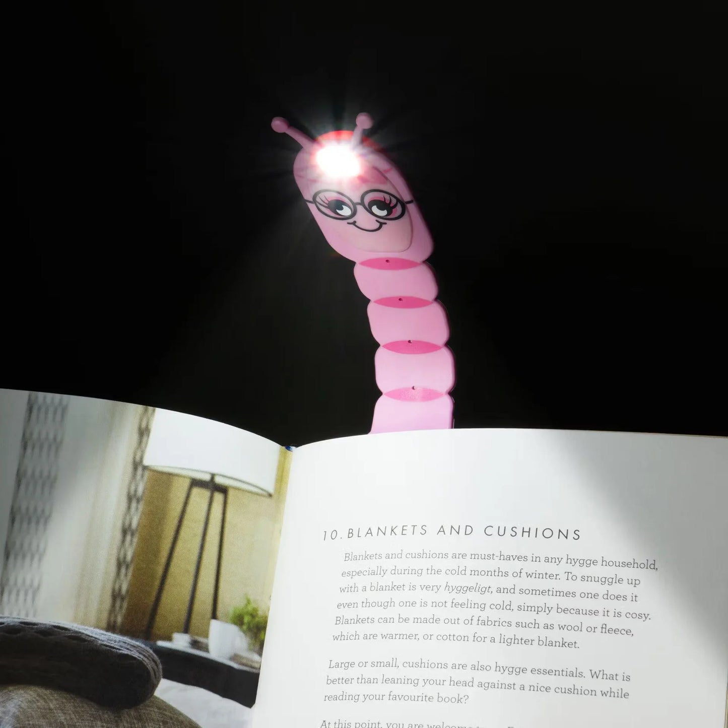 Lámpara Flexiligth de lectura - Oruga Rosada - Manabu