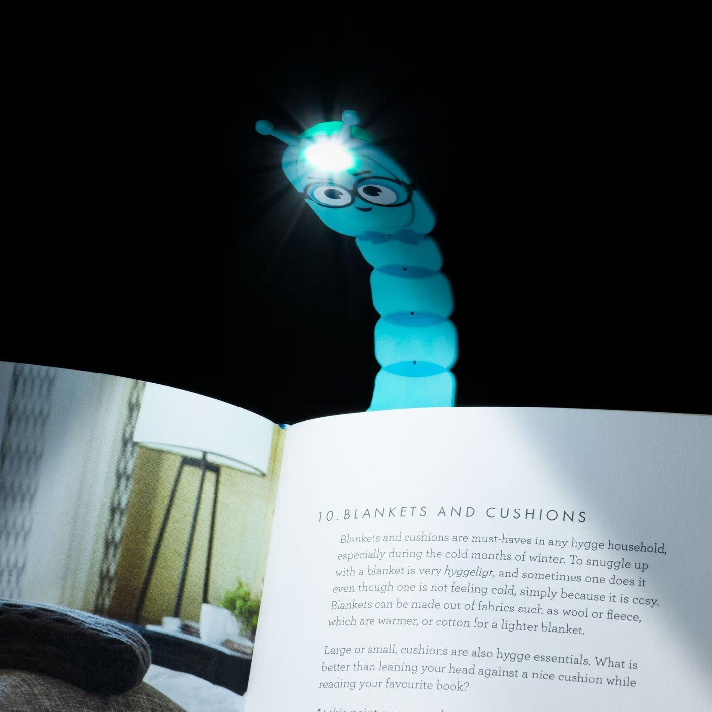 Lámpara Flexiligth de lectura - Oruga Turquesa