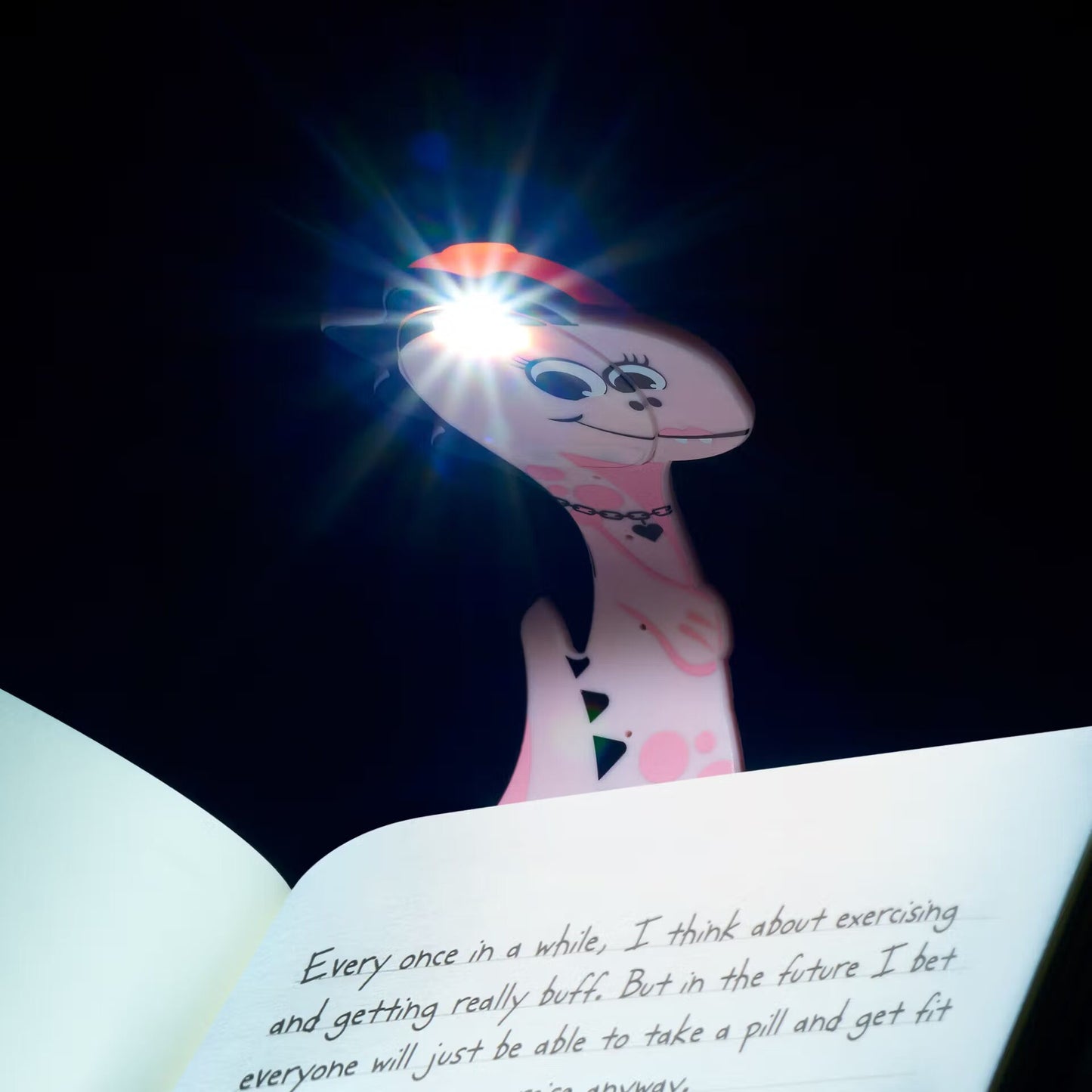 Lámpara Flexiligth de lectura - Dinosaurio Rosado