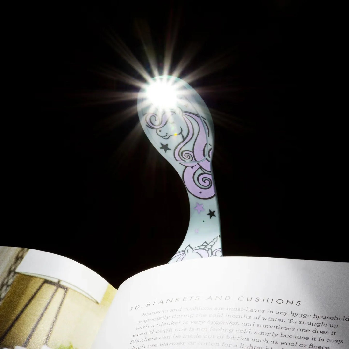 Lámpara Flexiligth de lectura - Unicornio Blanco - Manabu