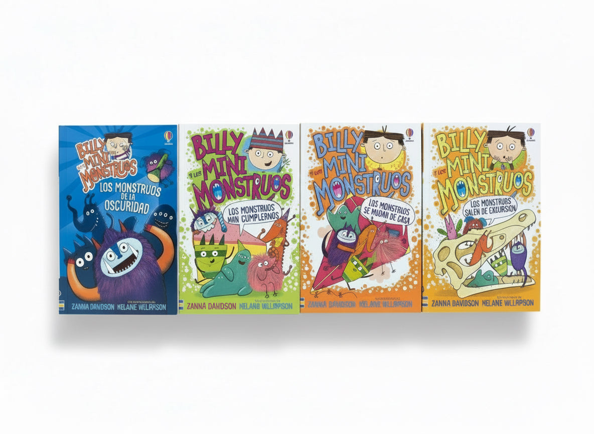 Pack X4 Serie Libros "Billy y los Mini Monstruos" 6 años + (superar preocupaciones y miedo)