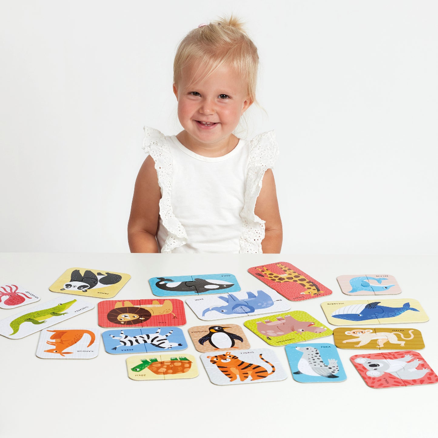 Puzzle Pairs Wild Animals (36 piezas, 18 puzzles) 18M+