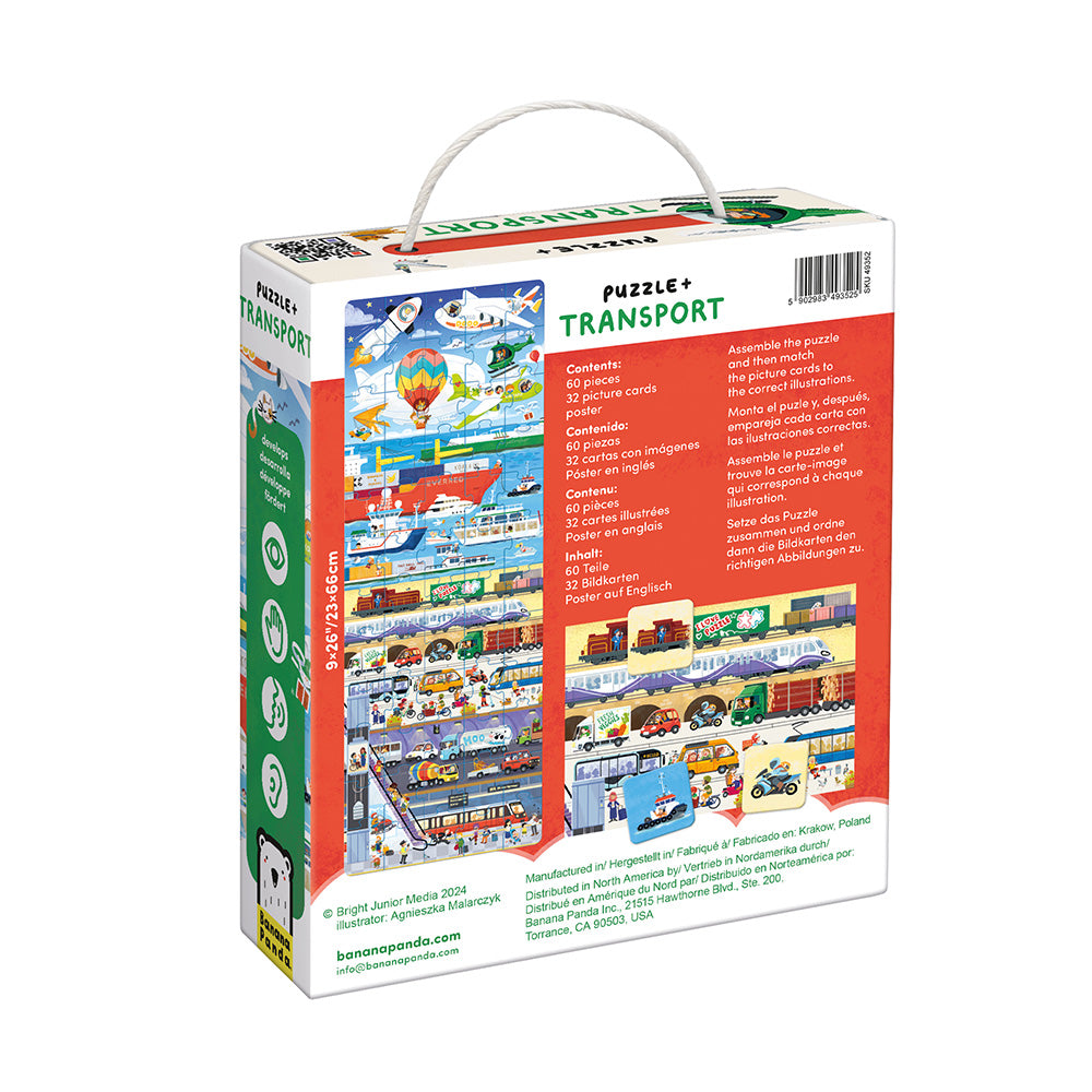 Puzzle + Transportes (60 piezas) 4+