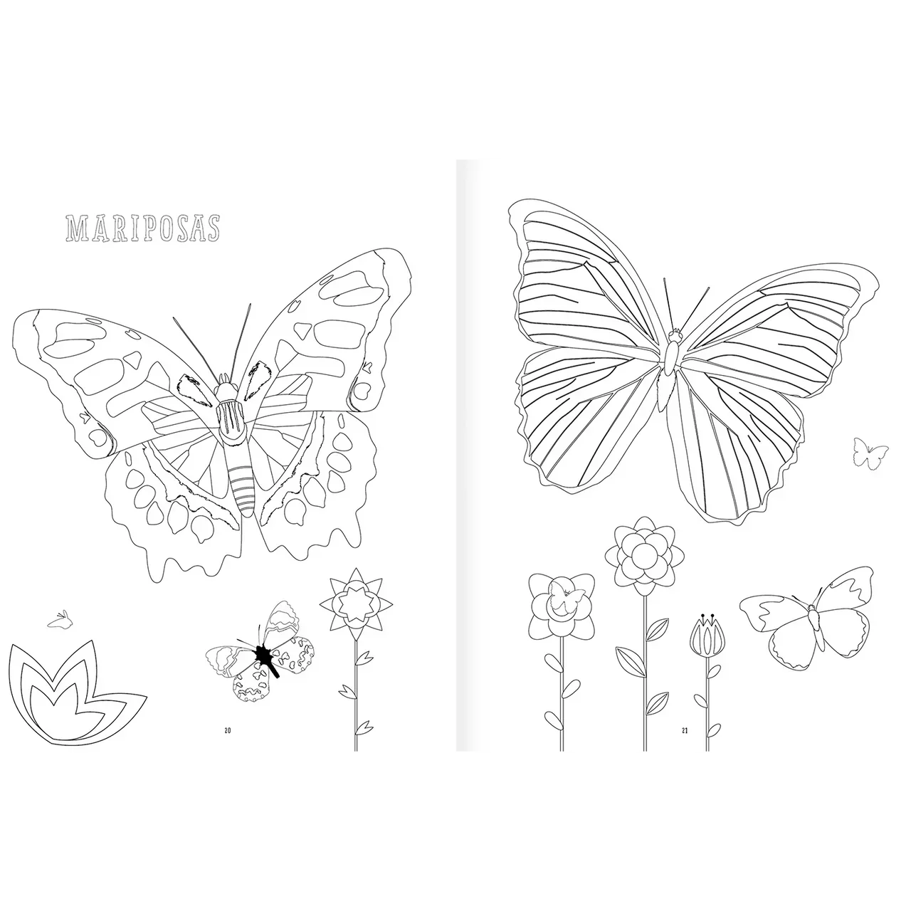 Insectopinta (colorear insectos y mariposas) - Manabu