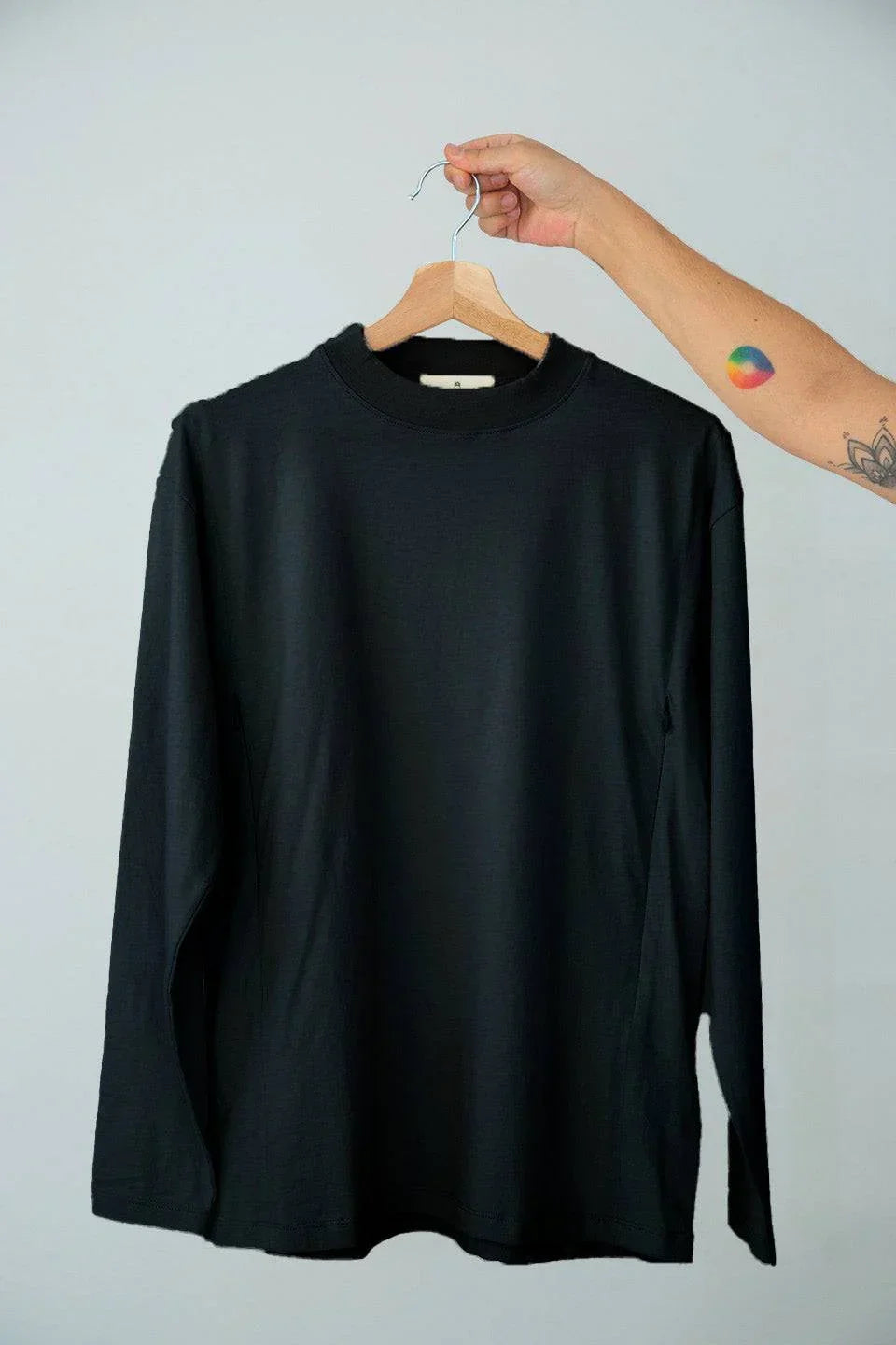 Polera de Lactancia Tere (Manga Larga) Color Negro - Manabu