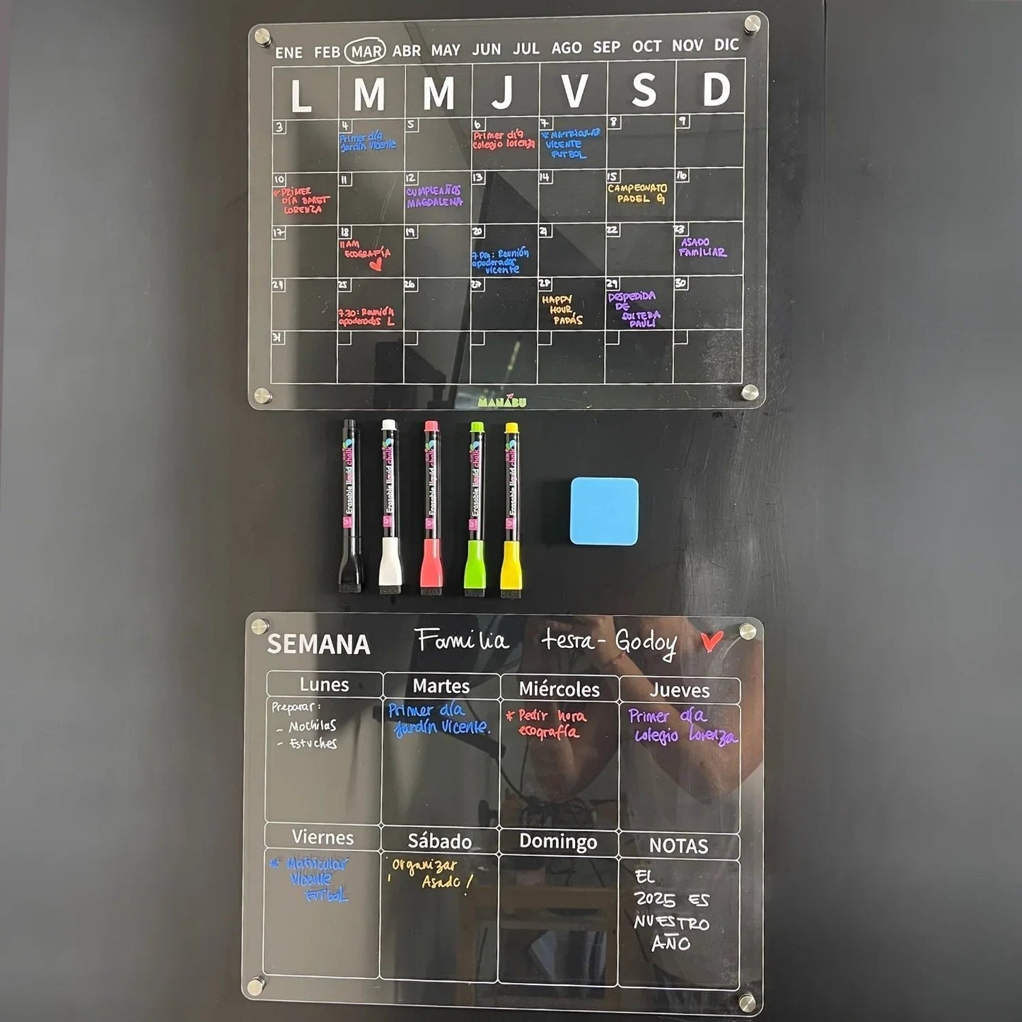 Pack x3: Calendario Mensual y Semanal + Menú M