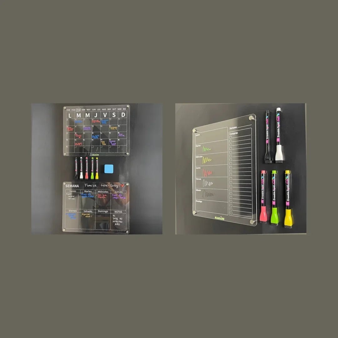 Pack x3: Calendario Mensual y Semanal + Menú M
