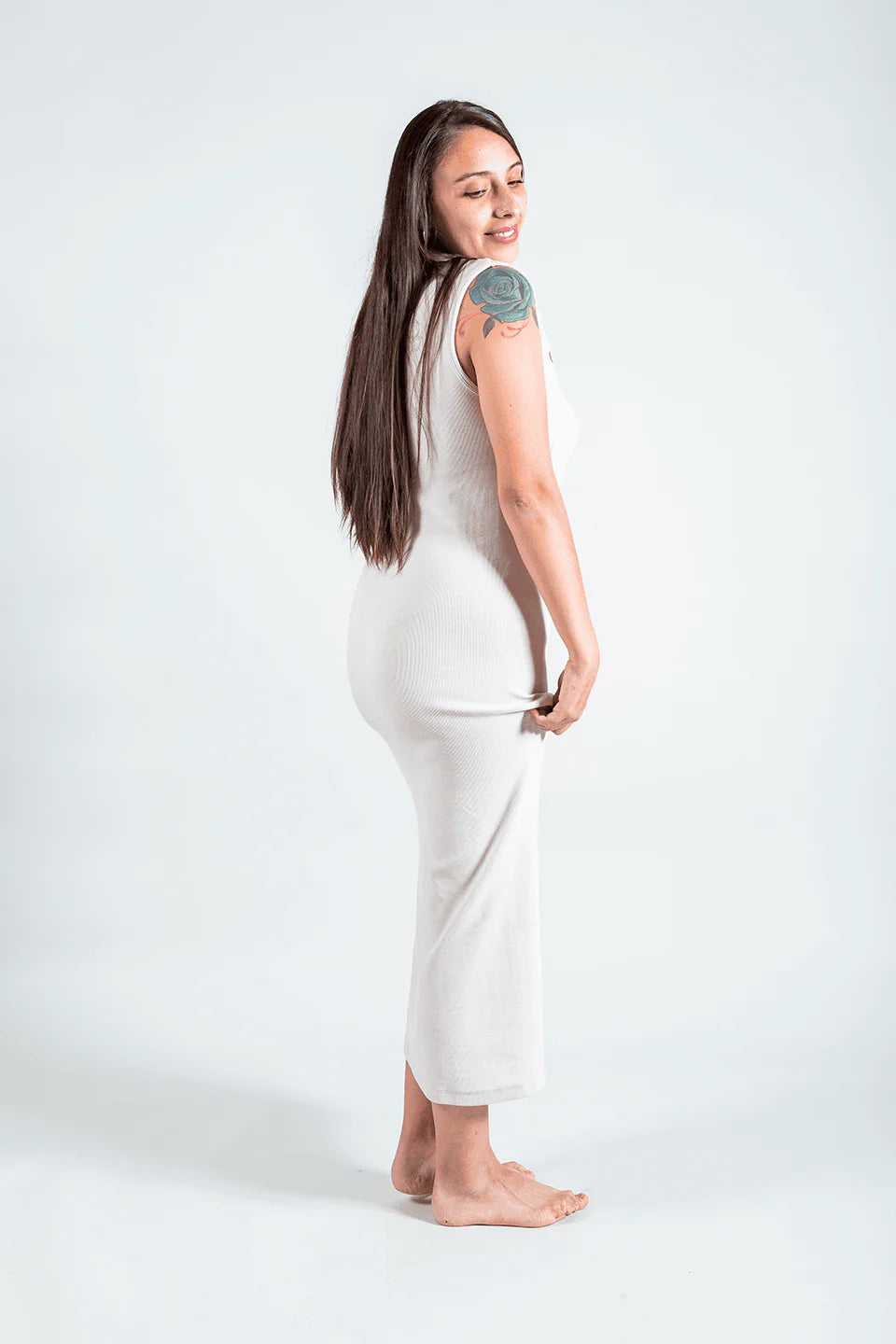 Vestido de Lactancia Antonieta Beige