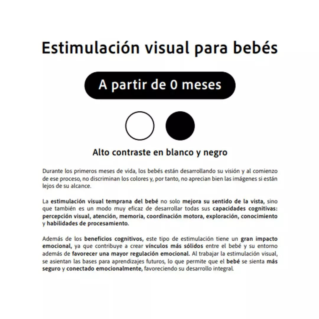 Estimulación Visual 0M+ (alto contraste blanco y negro)