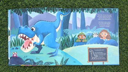 Adela, Nico y los dinosaurios (dinosaurios, exploración, curiosidad).