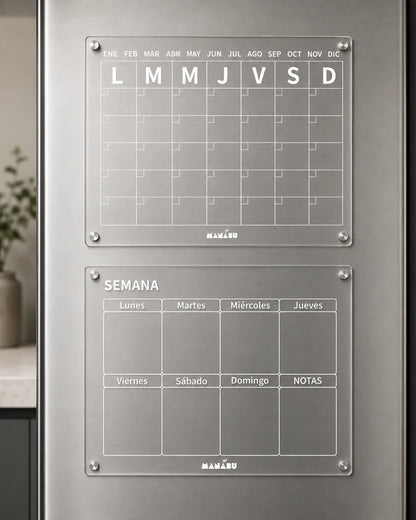 Pack x3: Calendario Mensual + Semanal + Menu
