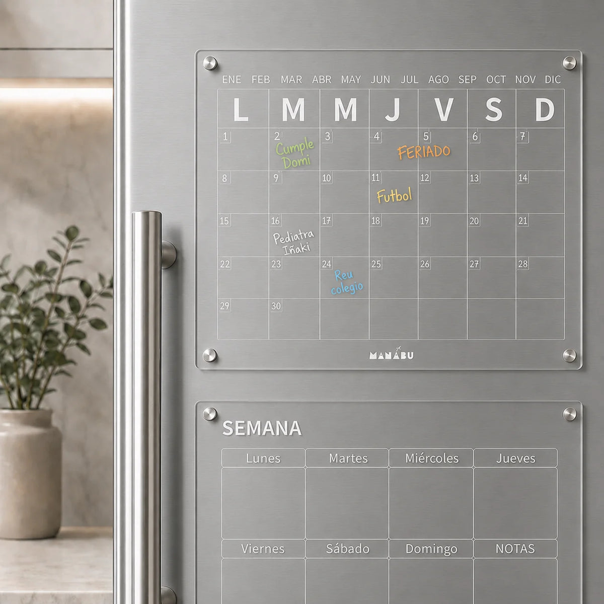 Pack x3: Calendario Mensual + Semanal + Menu