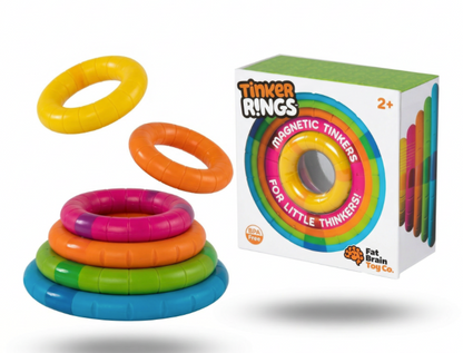 Tinker Rings, 5 anillos imantados con texturas. 2+