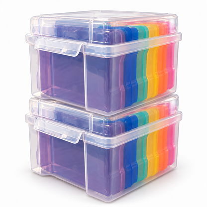 PACK X2 Cajas Organizadoras de 6 cajas color c/u