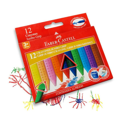 Crayones Grip triangulares Jumbo x12