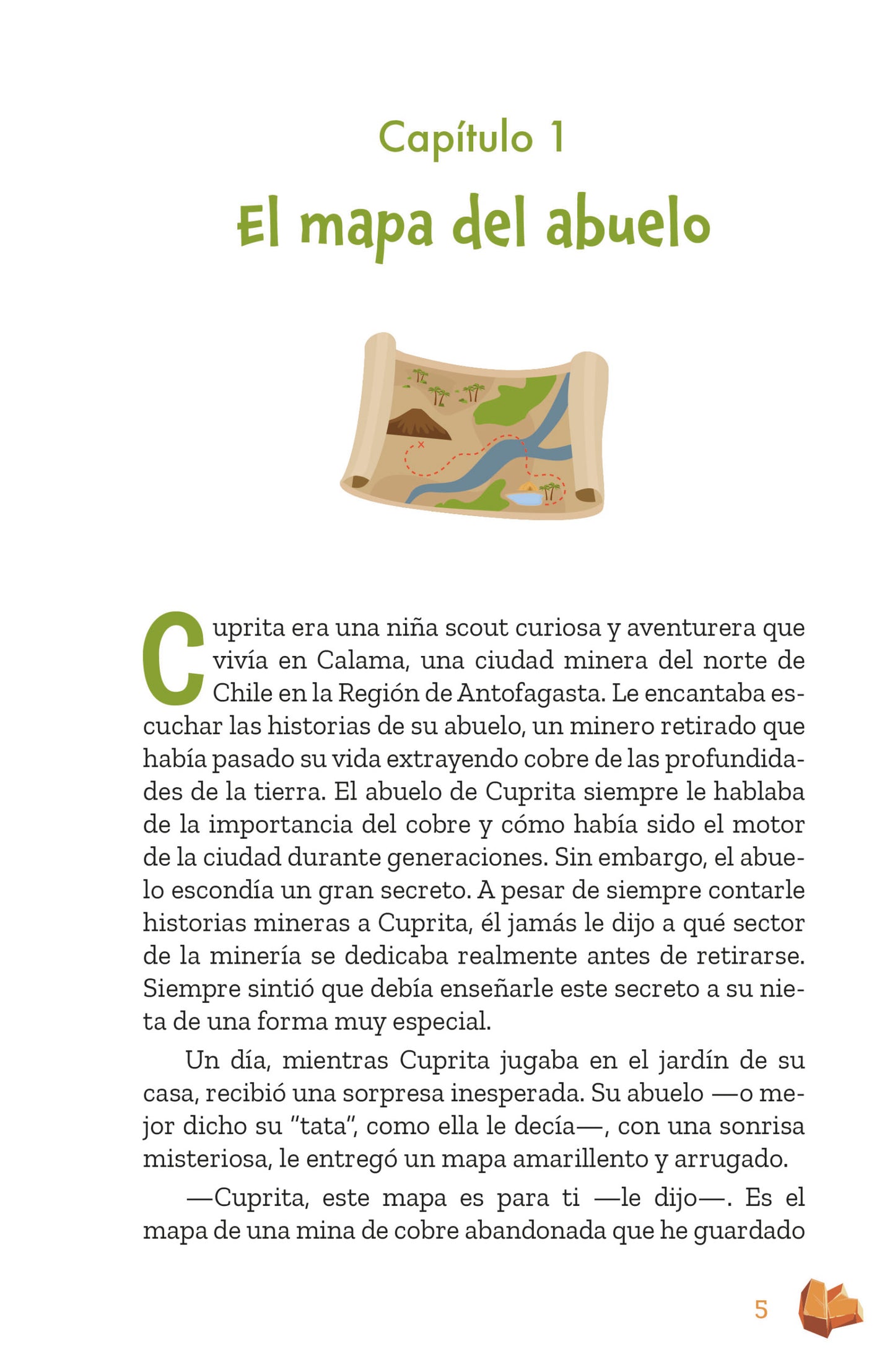 Cuprita y el misterioso mapa del abuelo (aventura, ciencia, geología, historia y amistad)