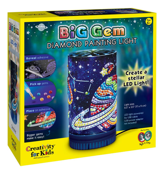 Diamantes Big Gem Diamond Painting Light Creativity For Kids