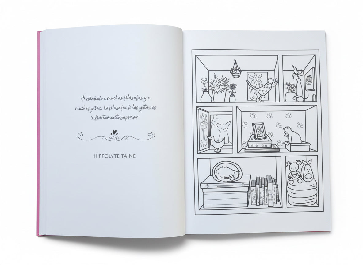 Gatitos De Papel (libro para colorear) 3 años +