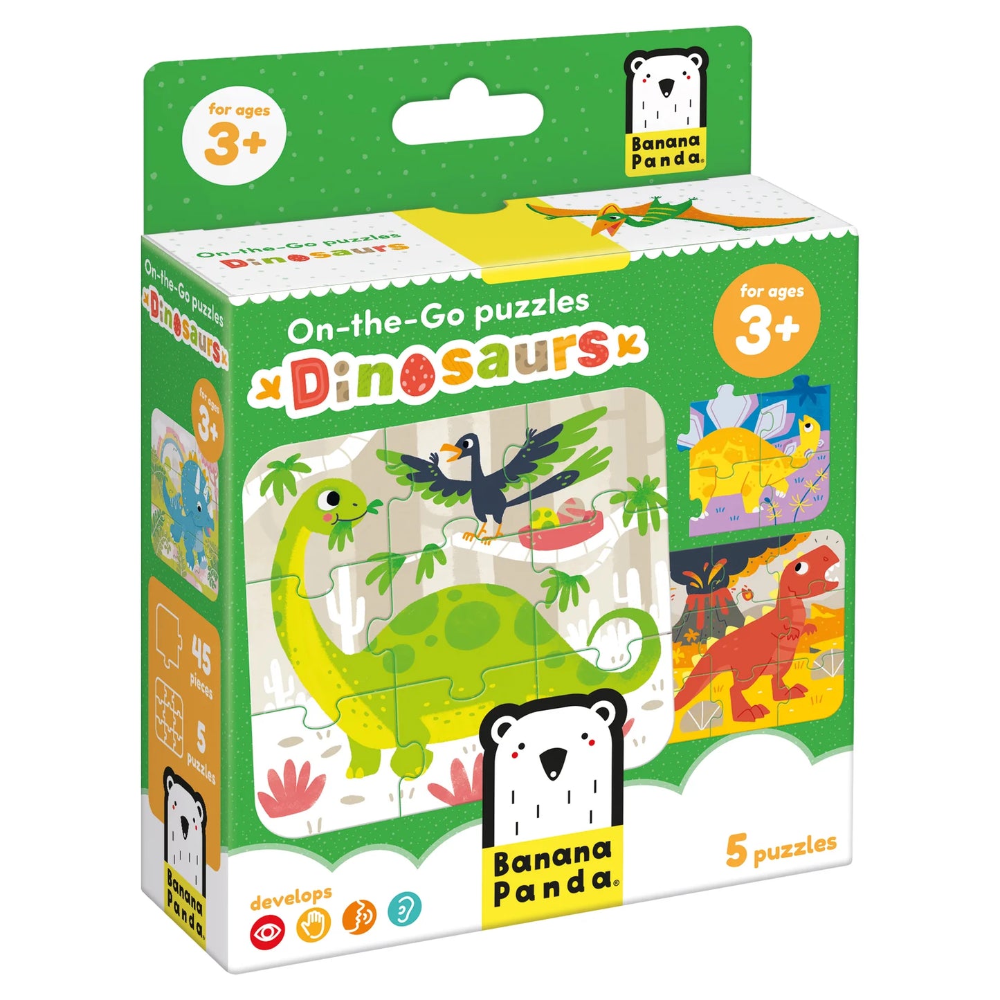 Pack 3 años +: Puzzles Autos y Dinosaurios