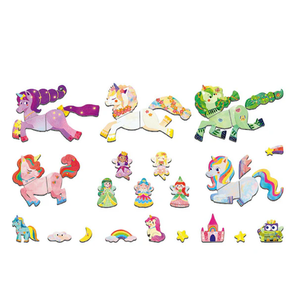Caja Magnetica Viajes - Unicornios. 3+