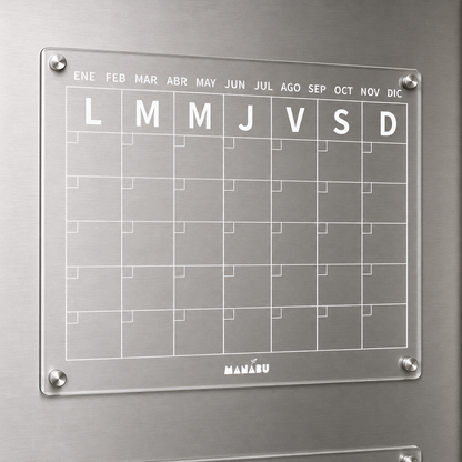PREVENTA: Pack x2 Unid. Calendario Magnético MES & SEMANA Español + 5 Lápices tiza líquida A