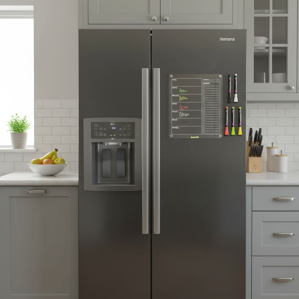 Menú Semanal de Comidas y Compras + 5 Lápices tiza líquida tipo A - Manabu