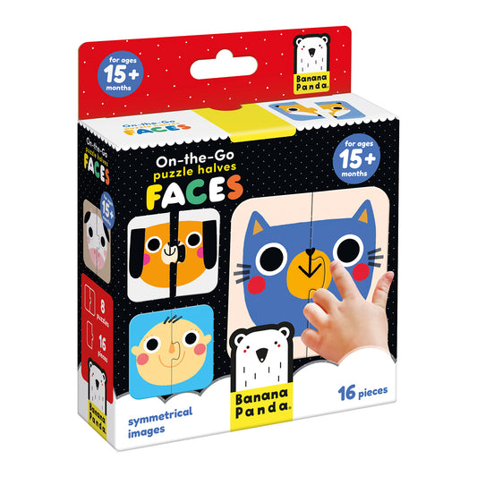 Puzzle On The Go Halves Faces (16 piezas, 8 puzzles) 15M+