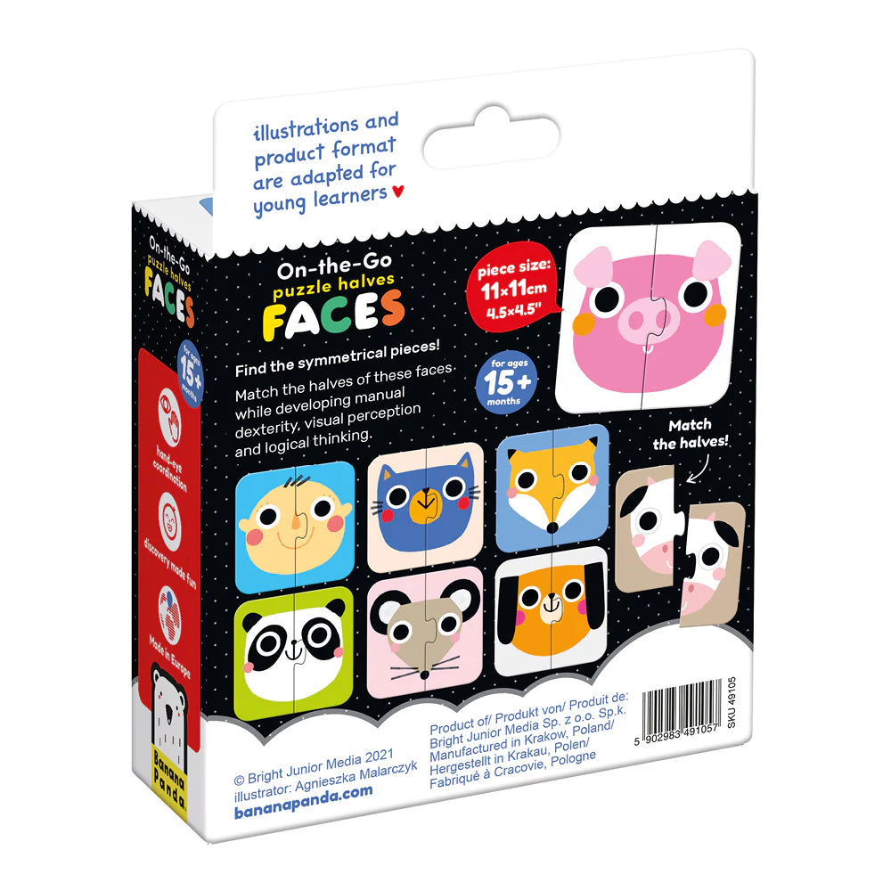 Pack 1 año +: Puzzles On The Go: Caras y Animales