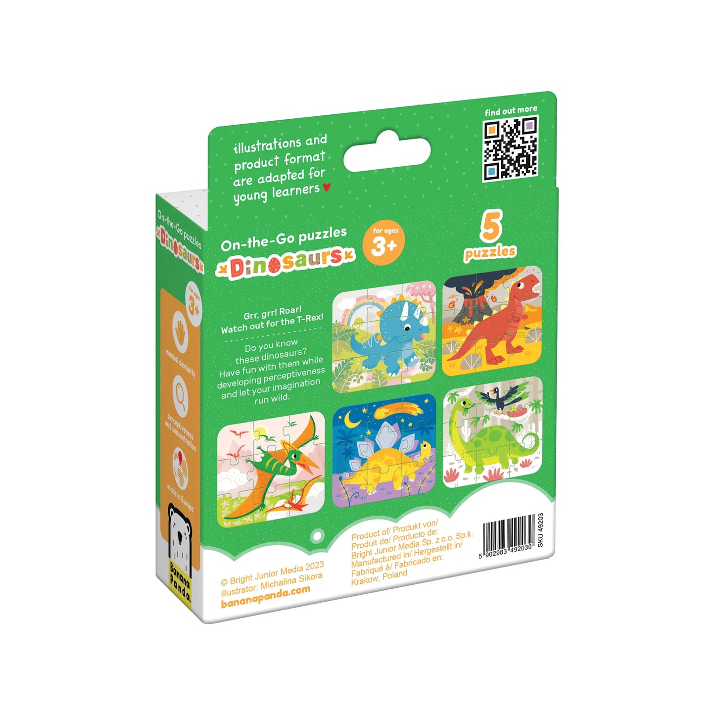 Pack 3 años +: Puzzles Autos y Dinosaurios