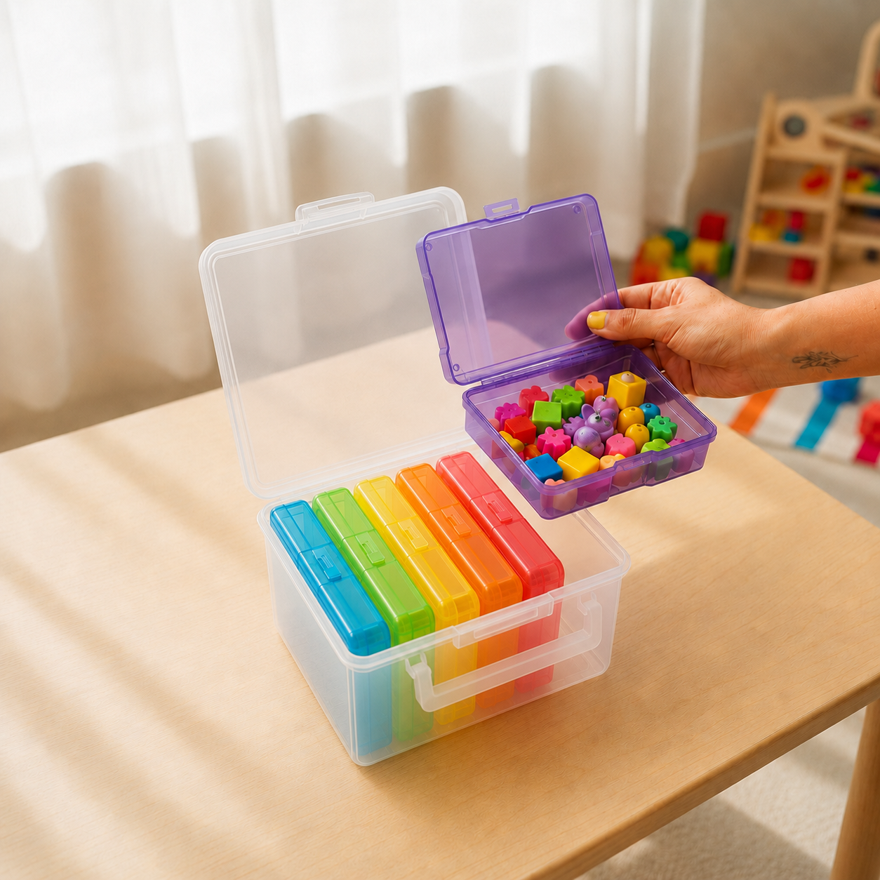 PREVENTA: Organizador Arcoíris de 6 Cajas - M