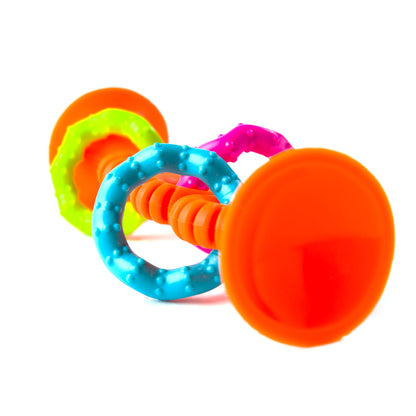 Pip Squigz Loop™ Naranjo, mordedor y sonajero sensorial 6m+