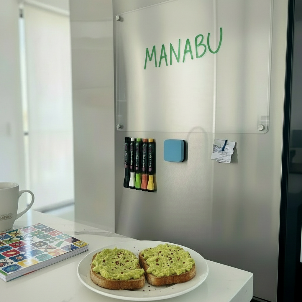 Pizarra acrílica lisa magnética + 5 Lápices tiza líquida tipo A