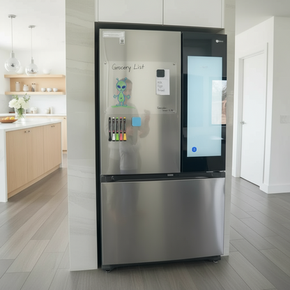 Pizarra acrílica lisa magnética + 5 Lápices tiza líquida tipo A