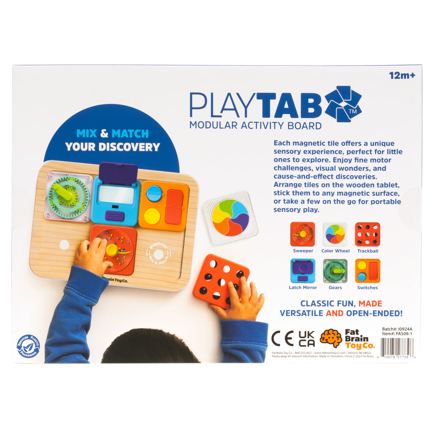 PlayTab Esencial™, tablero de actividades sensoriales modular 12m+