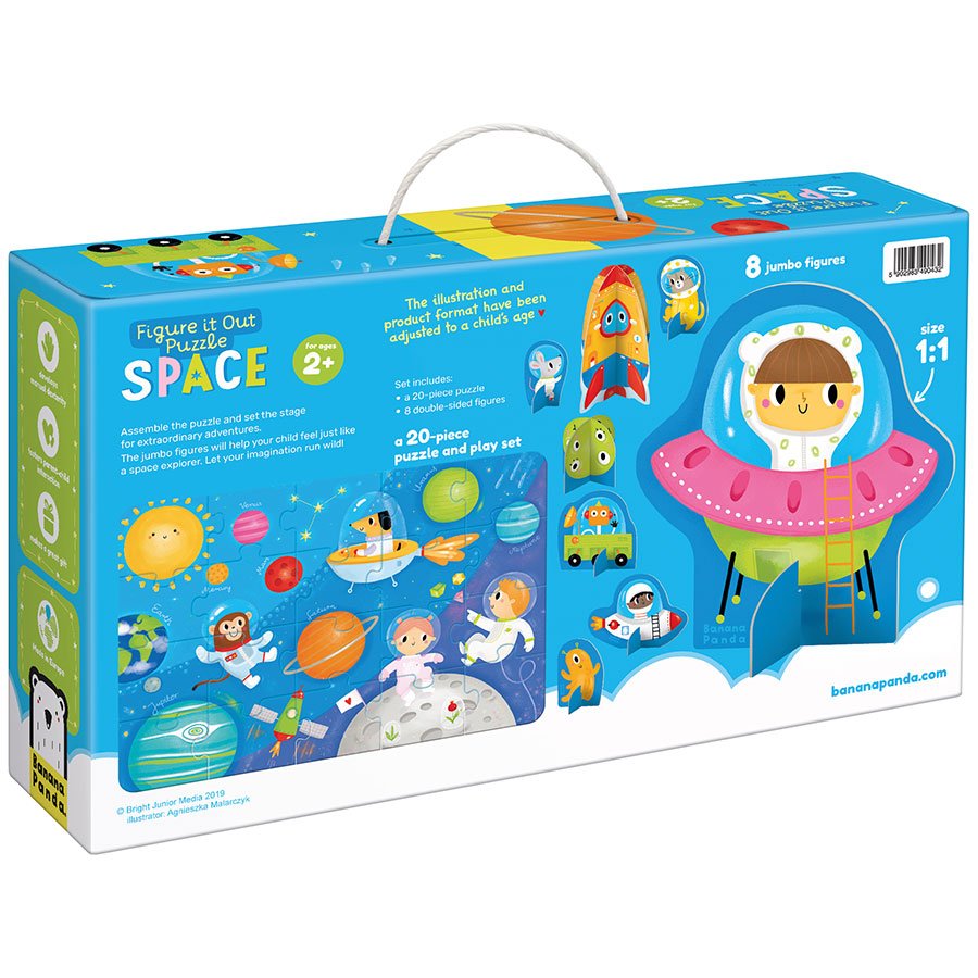Puzzle Figure it Out Space (20 piezas, 8 figuras cartón) 2+