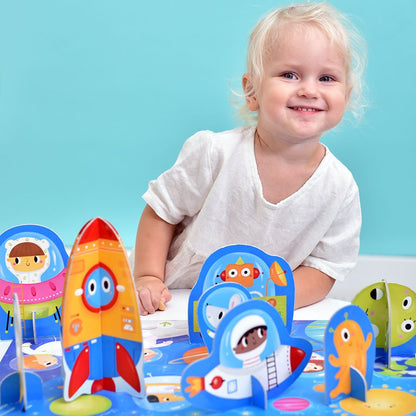 Puzzle Figure it Out Space (20 piezas, 8 figuras cartón) 2+