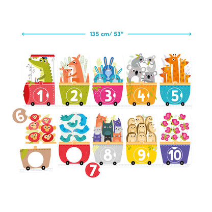 Puzzle Make a Match Number Train (30 piezas) 3+