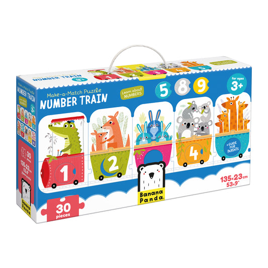 Puzzle Make a Match Number Train (30 piezas) 3+