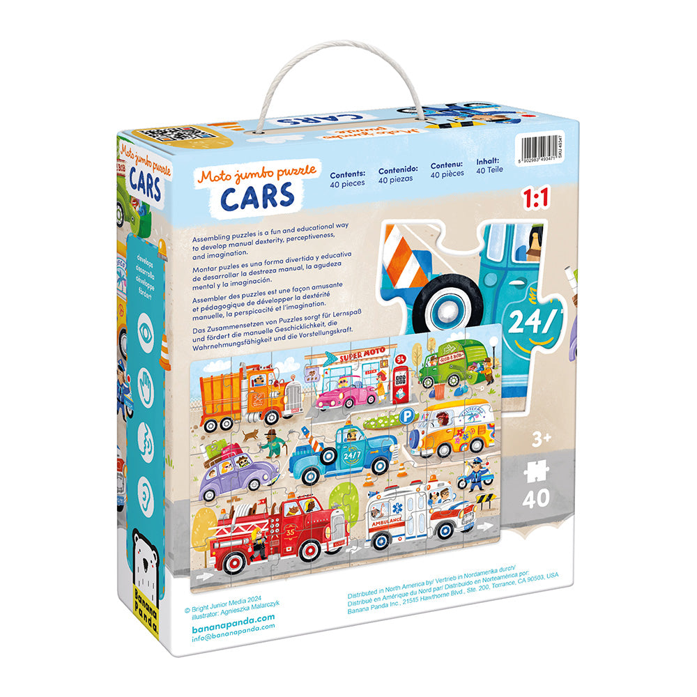 Puzzle Moto Jumbo Cars (40 piezas) 3+