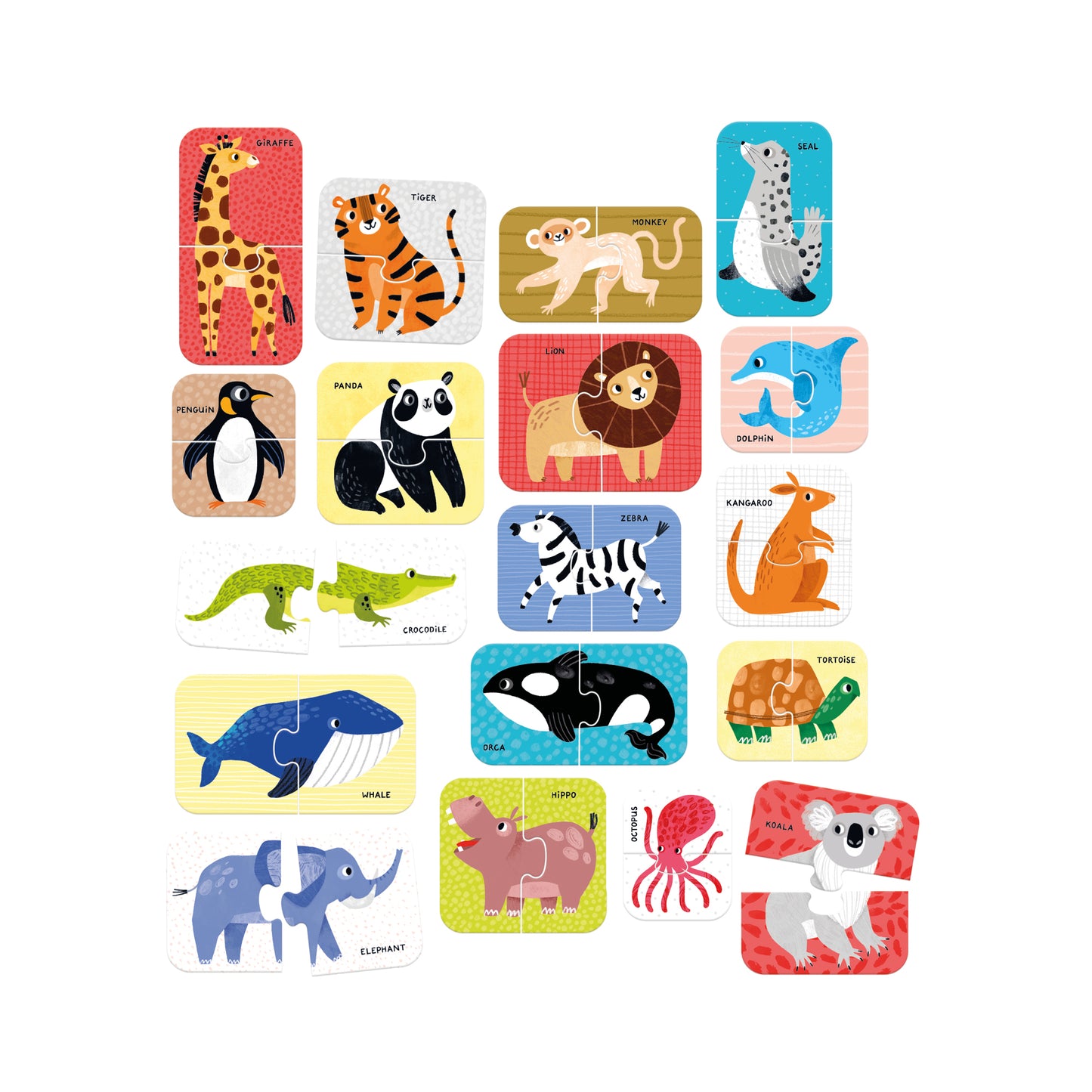 Puzzle Pairs Wild Animals (36 piezas, 18 puzzles) 18M+