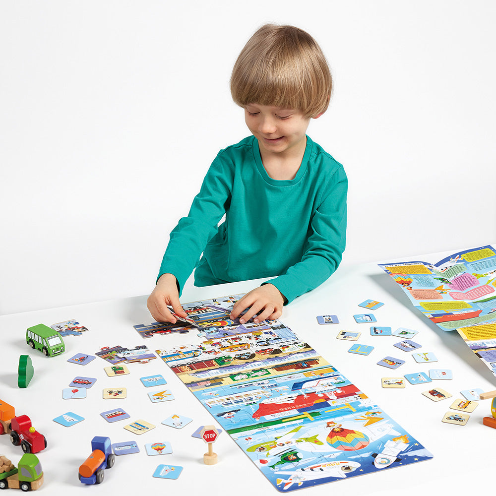 Puzzle + Transportes (60 piezas) 4+