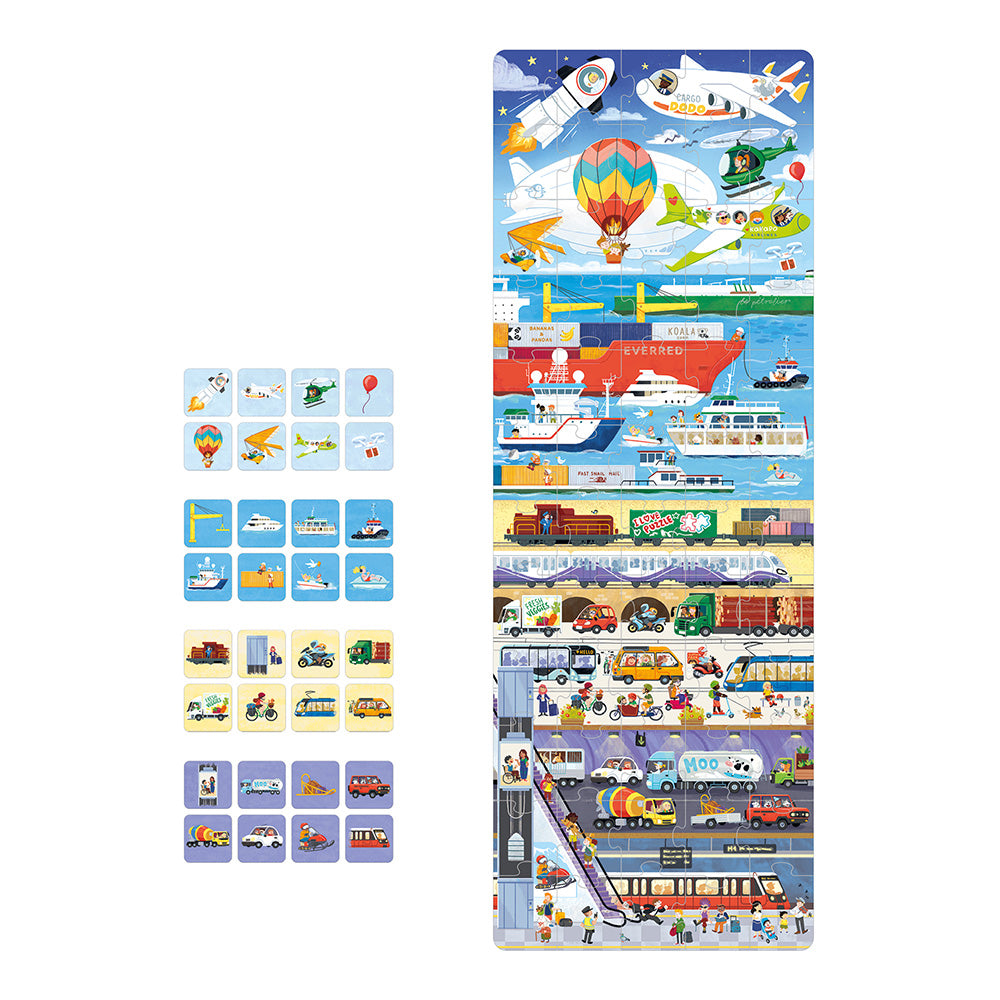 Puzzle + Transportes (60 piezas) 4+
