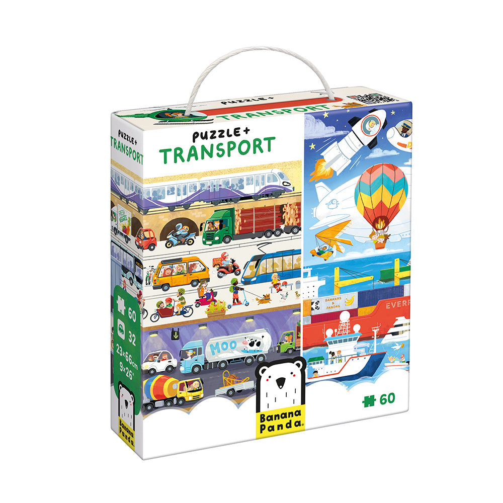 Puzzle + Transportes (60 piezas) 4+