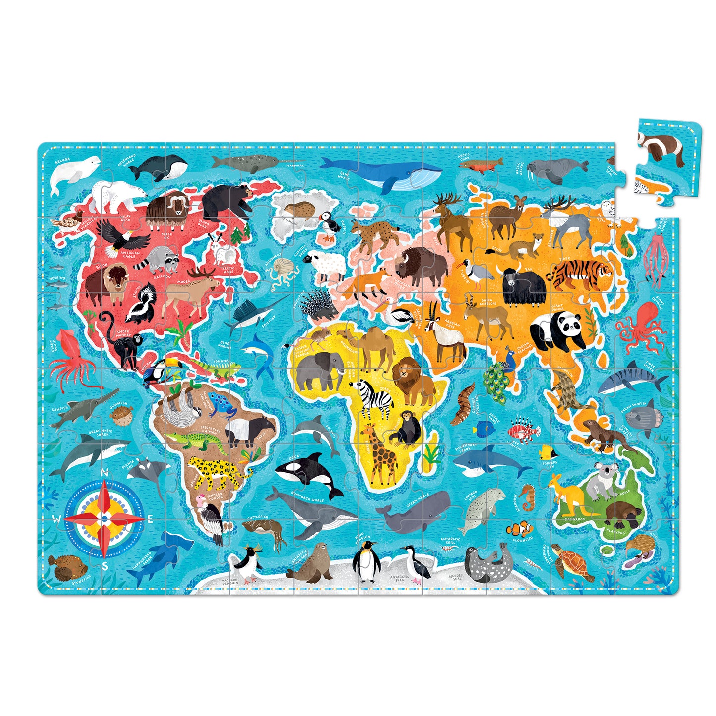 Puzzle Puzzlove Animals Of the World (60 piezas) 4+